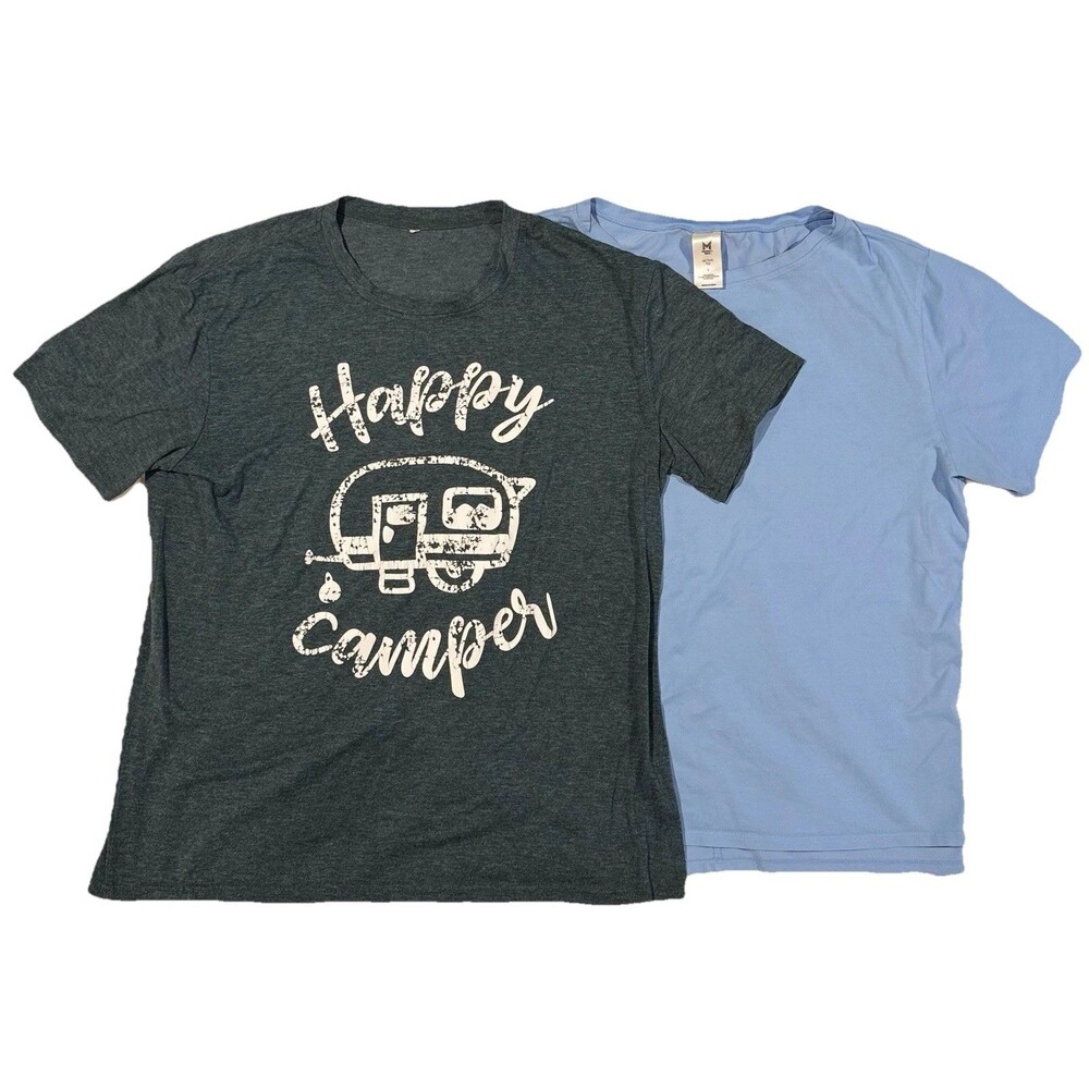 Member's Mark Happy Camper Women's Soft Short Sleeve Crewneck Tee Large Set Of 2